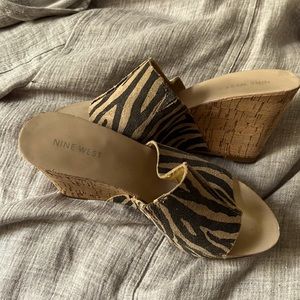 Nine West zebra wedge